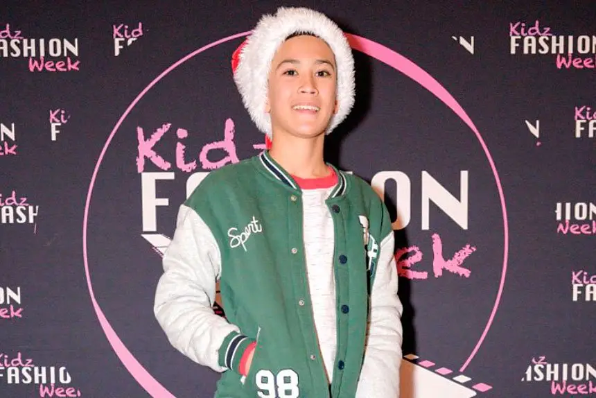 CHRISTMAS IN JULY: Rhys Tan-Inglis shows his style for the festive season.