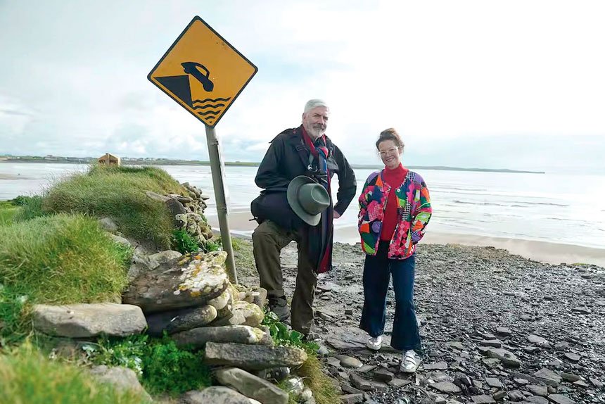Shaun Micallef and Lizzy Hoo in Ireland.