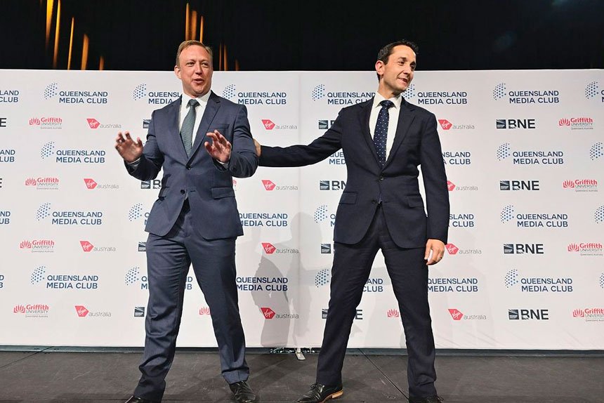 CRUNCH TIME: The futures of Steven Miles and David Crisafulli are now in the hands of voters.