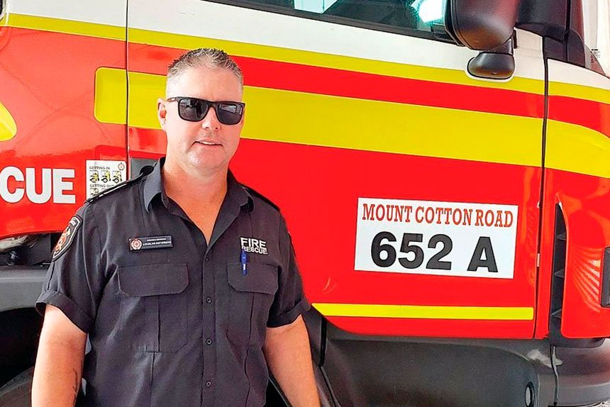 Mount Cotton-based firefighter Lochlan Patterson.