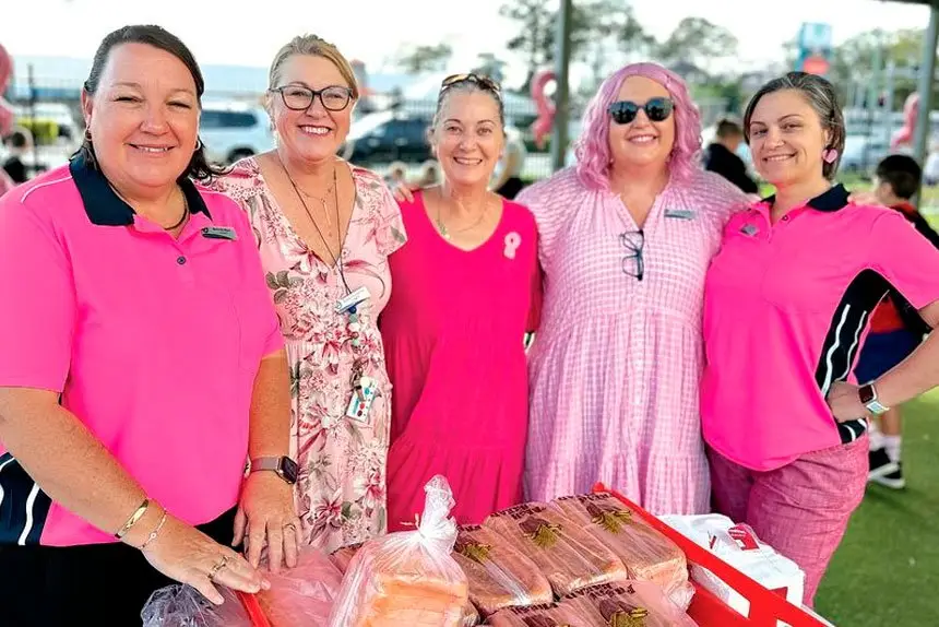 GOING PINK: Birkdale State School raised over $2000.