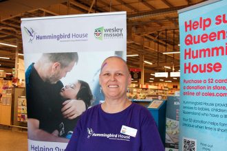 Local shoppers were able to watch Lisa Cranfield have her head shaved on Sunday.