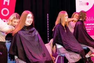 Ormiston College students donate their ponytails to raise funds for the Mater Foundation.
