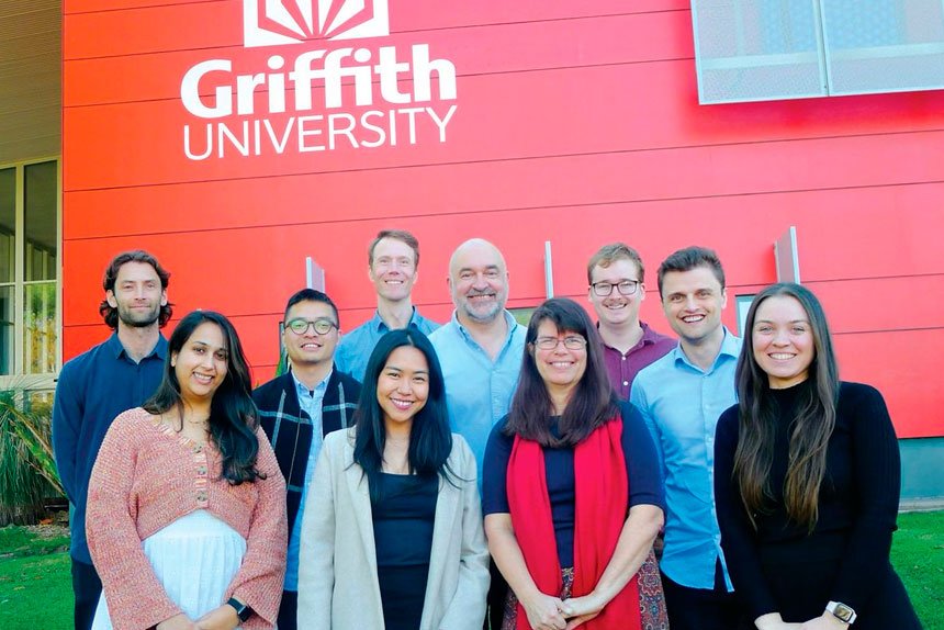 The Ethos team, from left (back): Fergus O’Connor, Zhiwei Xu, Sebastian Binnewies, Steven Baker, Connor Forbes, Aaron Bach; (front) Mehak Oberai, Erika Buenafe, Shannon Rutherford and Ella Jackman.