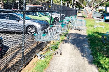 Pat Frier’s photo of 12 abandoned Woolworths trolleys at Birkdale Train Station generated nearly 70 comments from concerned locals.