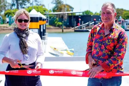 Redland City Council Mayor Jos Mitchell and Division 5 Councillor Shane Rendalls.