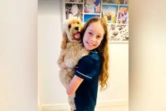 Once home, Lola was showered with cuddles and pampering from the family.