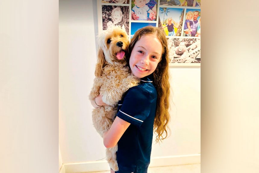 Once home, Lola was showered with cuddles and pampering from the family.