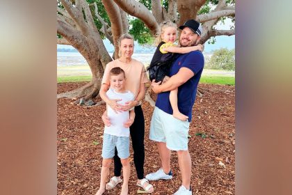 Laine Kidner with his wife Kim and two children, Max and Olivia.