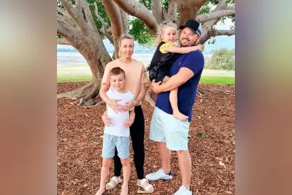 Laine Kidner with his wife Kim and two children, Max and Olivia.