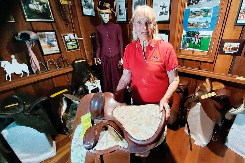 Sheldon saddler Wendy Tidbold was known for the art of side-saddle riding.