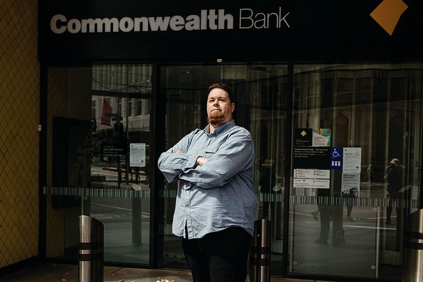 Commonwealth Bank worker Adrian Thoen and his colleagues received full back pay with interest and he hopes no more workers will have to go through a similar ordeal. PHOTO: AAP Image/Diego Fedele
