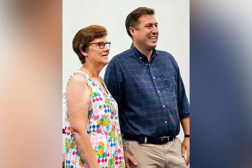 U3A Redlands President Jean Martin and Henry Pike.