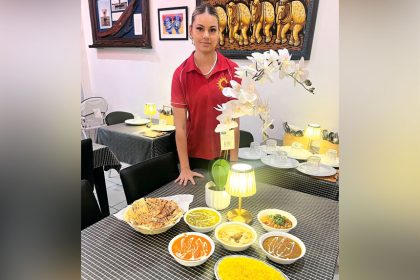 Waitress Tania Overson from the Punjabi Sunrise in Alexandra Hills.