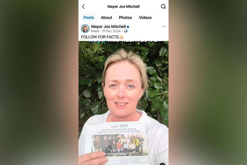 SOCIAL STOUSH: Cr Mitchell’s Follow For Facts video.