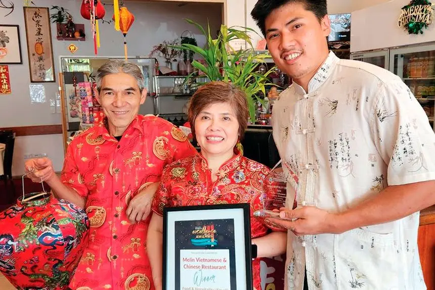 Kim, Monica and Richard Tran.