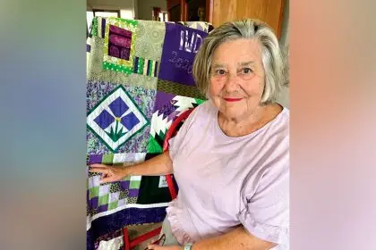 Bev Perel has put together 50 quilts to mark the 50th anniversary of International Women’s Day.