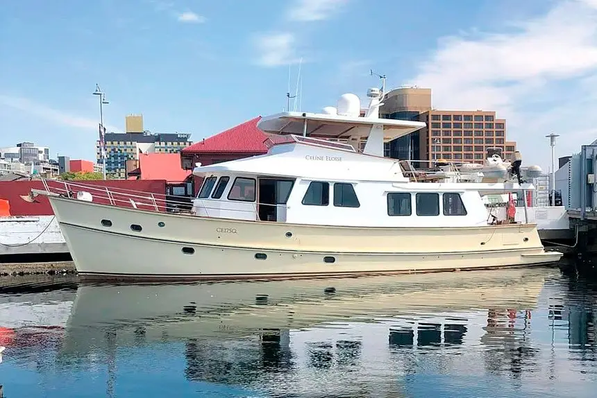 The Celine Eloise gets the best spot in the marina.