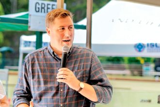 COMMITMENT: Henry Pike is promising $2.5m boost for Russell Island Bowls Club.