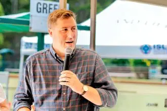 COMMITMENT: Henry Pike is promising $2.5m boost for Russell Island Bowls Club.