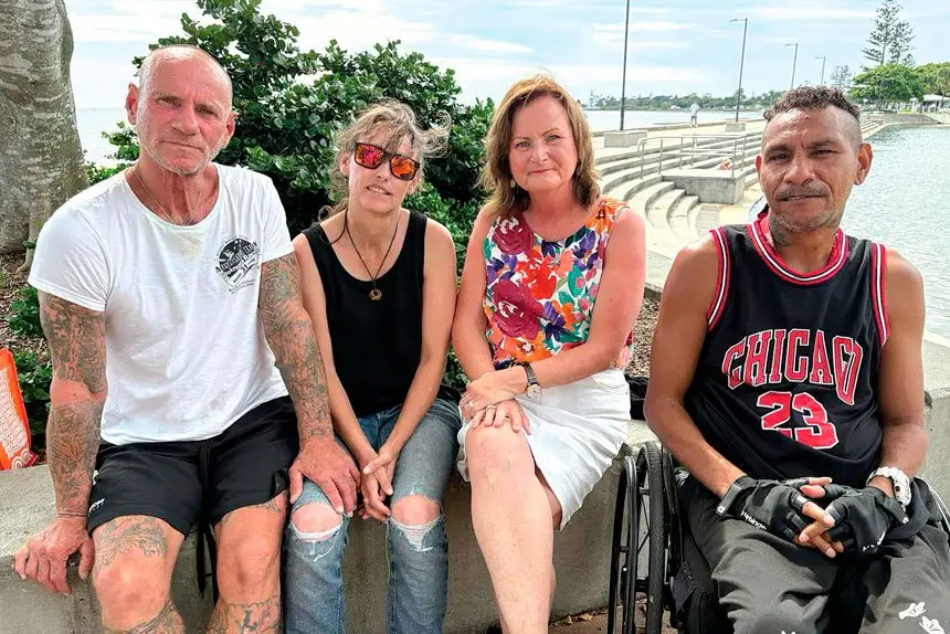 NO GO: Joan Pease, second from right, has written to David Crisafulli requesting a follow-up on funding promised last year.