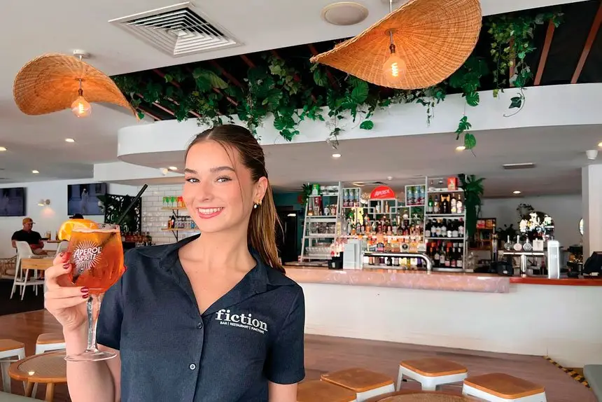 PERFECT DRINK: Elise McKillop, Functions & Events Coordinator at Fiction, serves a cocktail.