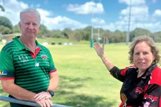 SHORT NOTICE: Mike King with Cr Tracey Huges.