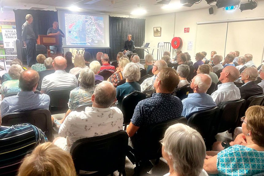 STRONG WORDS: The meeting highlighted the ongoing frustration from residents over the Toondah Harbour plans.