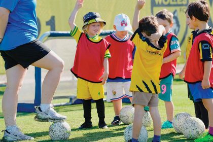 TALENT TIME: Young players at Wolves FC learning the game.