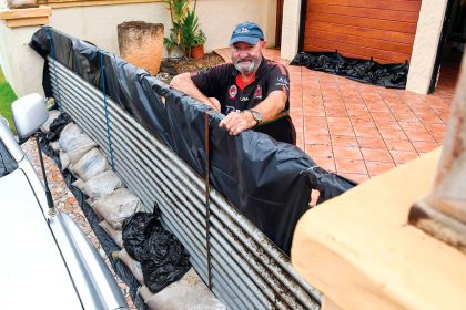 QUICK PIC: Cleveland resident Chris Barton takes a brief break.