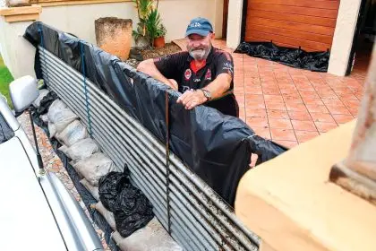 QUICK PIC: Cleveland resident Chris Barton takes a brief break.