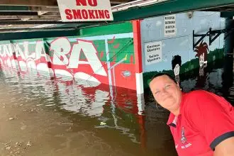 WATER WORLD: A huge clean-up has been required.