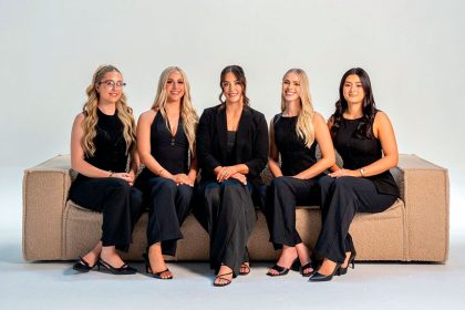 Dedicated staff at Aeon Aesthetics, with Amy Williams (centre).
