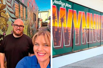 ARTISTIC VISION: Councillor Alex Givney with Matt Tervo.