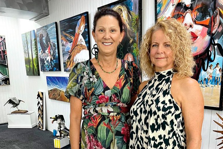 DYNAMIC DUO: Jacquie Holmes and Deb McCann are committed to quality artwork.