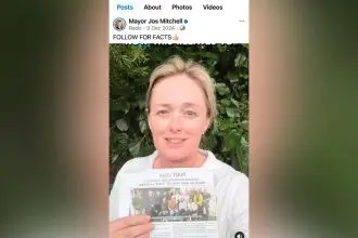 Mayor Jos Mitchell in the social media post in question.