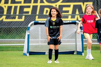 FUN RETURN: Young Wynnum Wolves back on the pitch.