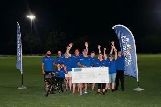 GEAT RESULT: The Sharkies team celebrate their success.