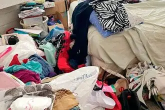 MESSED UP: The results of the home ransacking.