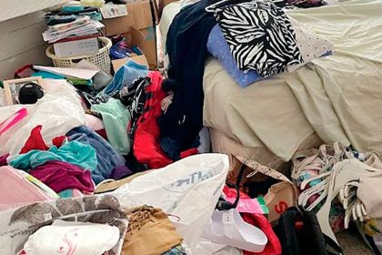 MESSED UP: The results of the home ransacking.