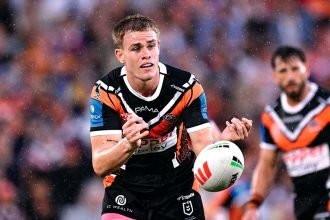 MOVING ON: Wantaway Tigers half Lachlan Galvin. PHOTO: AAP Image/Dan Himbrechts