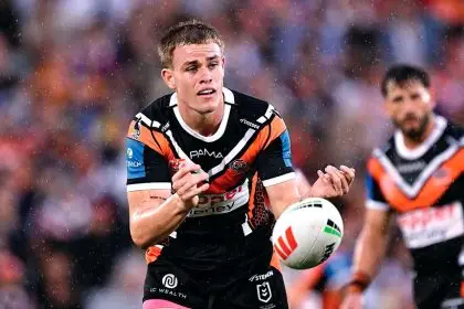 MOVING ON: Wantaway Tigers half Lachlan Galvin. PHOTO: AAP Image/Dan Himbrechts