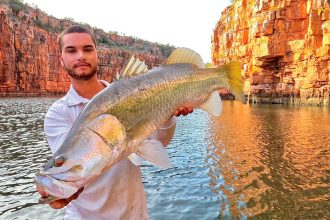 NOW THAT’S A FISH: Kyle Johnson with one of his proudest catches.