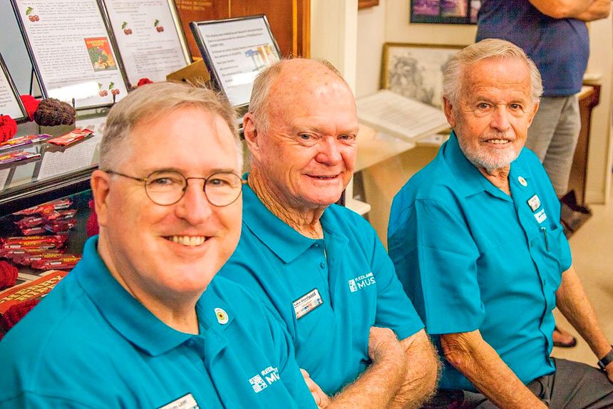 SHARING THE VISION: Volunteers Jeff Zayer, John Heselwood and Kevin Lucas.
