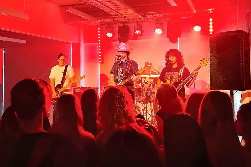 STIMULATING MUSIC: Amphetamines, comprising vocalist Heath McTegg, guitarist Maya Nath, bass player Oliver De Los Santos and drummer Braxton Hunt-Nissen, are among the bands performing on April 14 for Skate Punk at Capalaba.