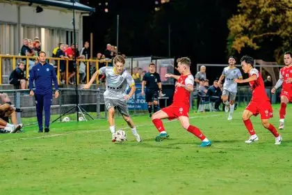BACK TO BITE: Former Olympic favourite Jez Lofthouse made a notable return to Goodwin Park in Wolves colours.
