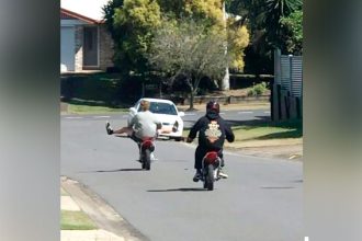 Dangerous e-bike riding seen in Victoria Point.