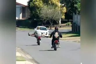 Dangerous e-bike riding seen in Victoria Point.