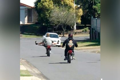Dangerous e-bike riding seen in Victoria Point.