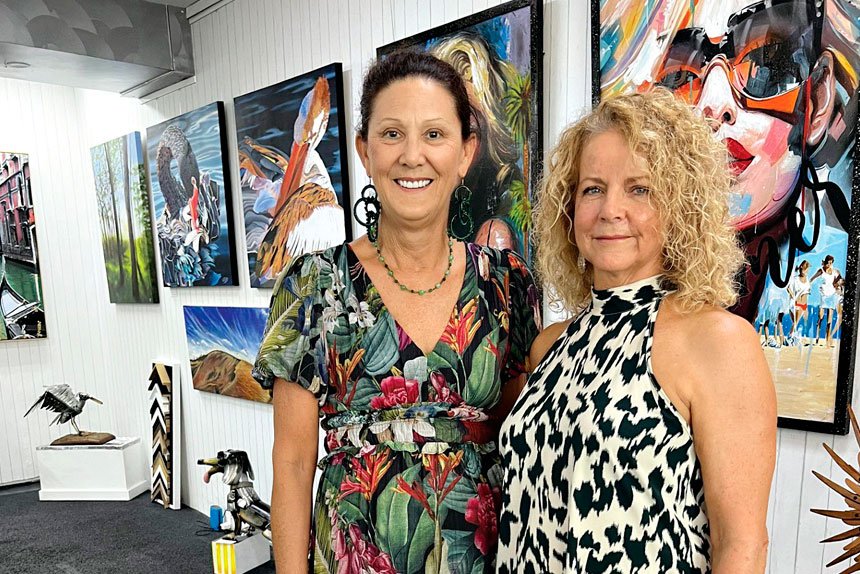 Gallery manager Jacquie Holmes (left) and gallery owner Deb McCann.